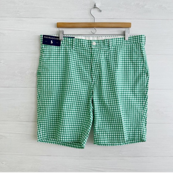 Polo Ralph Lauren Other - NEW Polo Ralph Lauren Gingham Shorts! Green & White Check Suffield Style Cotton